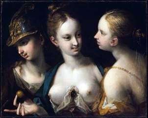 Описание картины Афина, Венера и Юнона   Ханс фон Аахен