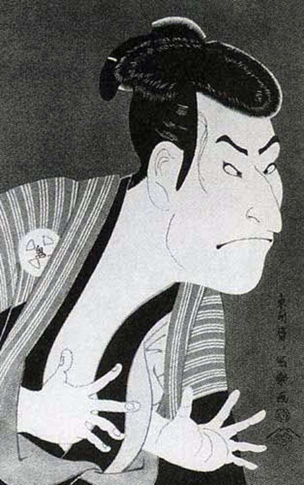 Описание картины Актер Отани Онидзи II в роли слуги Эдохея   Тосюсай Сяраку