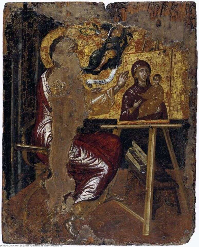 Описание картины Апостол Лука пишет образ Богородицы   Эль Греко