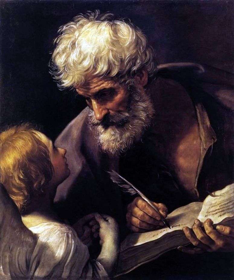 Описание картины Апостол Матфей и ангел   Гвидо Рени
