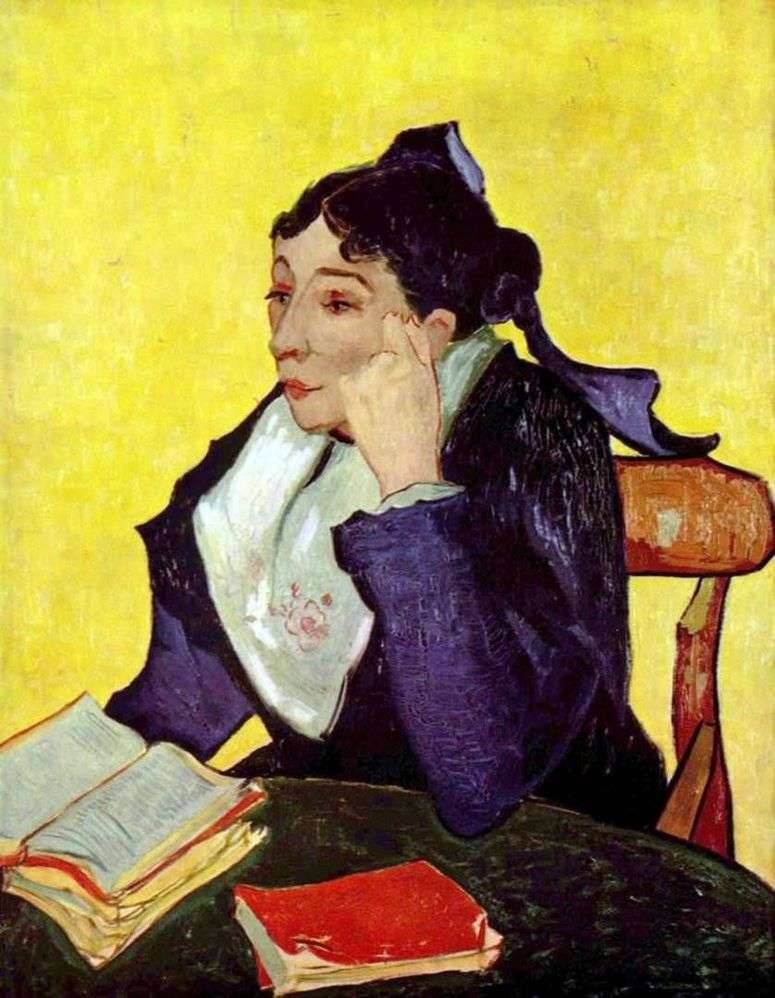 Описание картины Арлезианка: Мадам Жину с книгами   Винсент Ван Гог