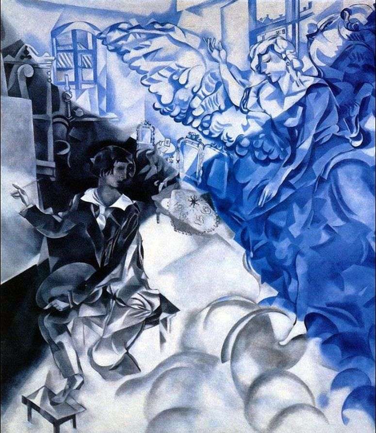 Описание картины Автопортрет с музой (Сон)   Марк Шагал