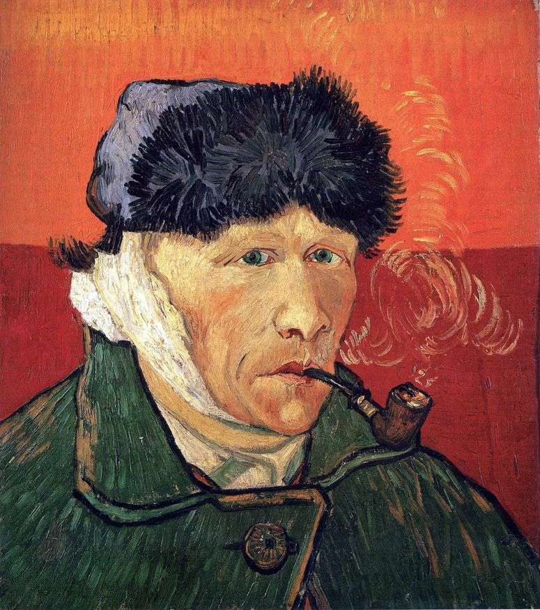 Описание картины Автопортрет с перевязанным ухом и трубкой   Винсент Ван Гог