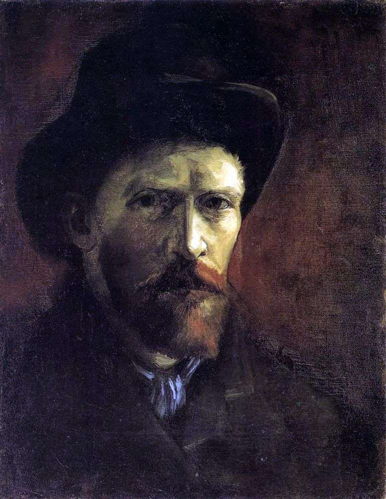 Описание картины Автопортрет в темной фетровой шляпе   Винсент Ван Гог
