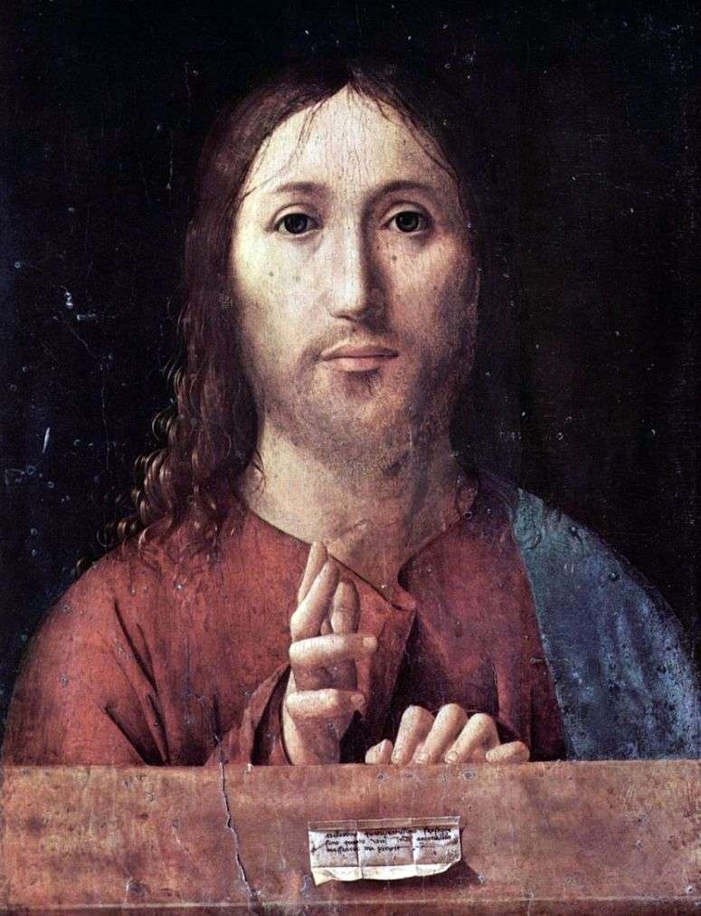 Описание картины Благословляющий Христос   Антонелло да Мессина