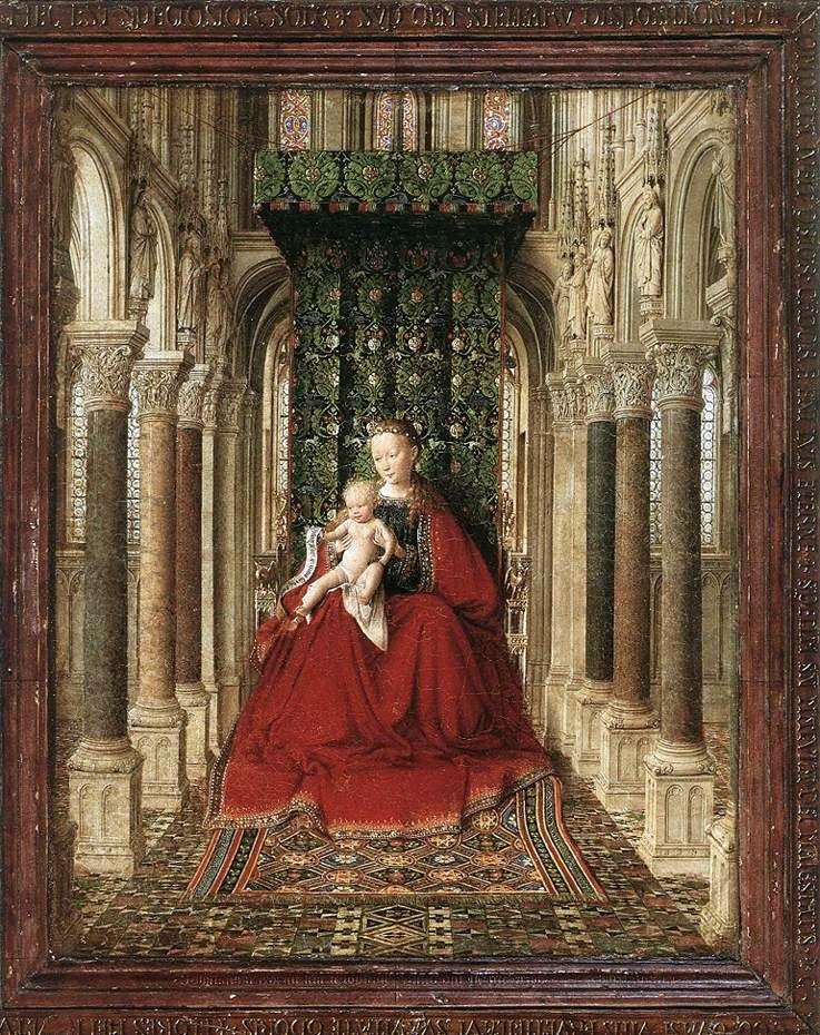 Описание картины Богоматерь с Младенцем на троне в храме   Ян ван Эйк