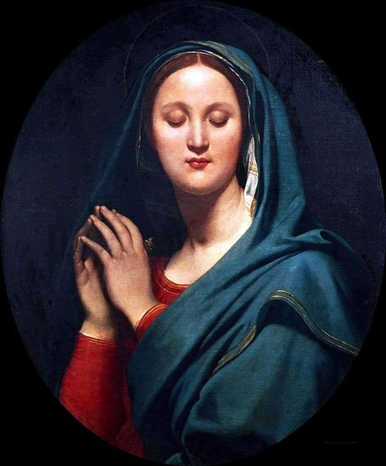 Описание картины Богородица в синей вуали   Жан Огюст Доминик Энгр