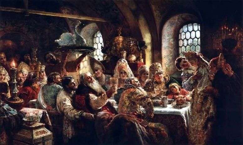 Описание картины Боярский свадебный пир XVII века   Константин Маковский
