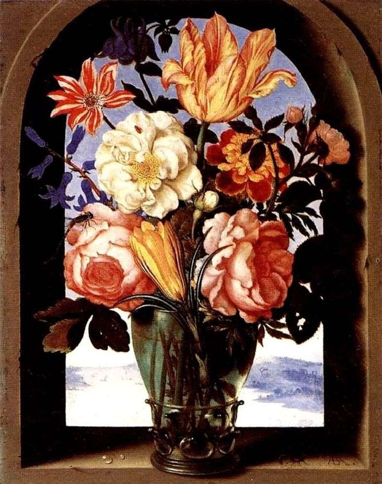Описание картины Букет Цветов   Амброзиус Босхарт