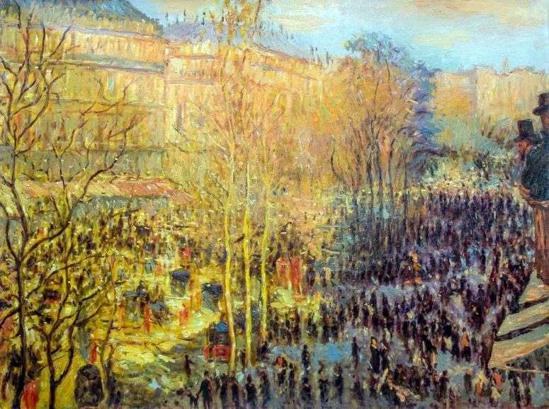 Описание картины Бульвар Капуцинок в Париже   Клод Моне