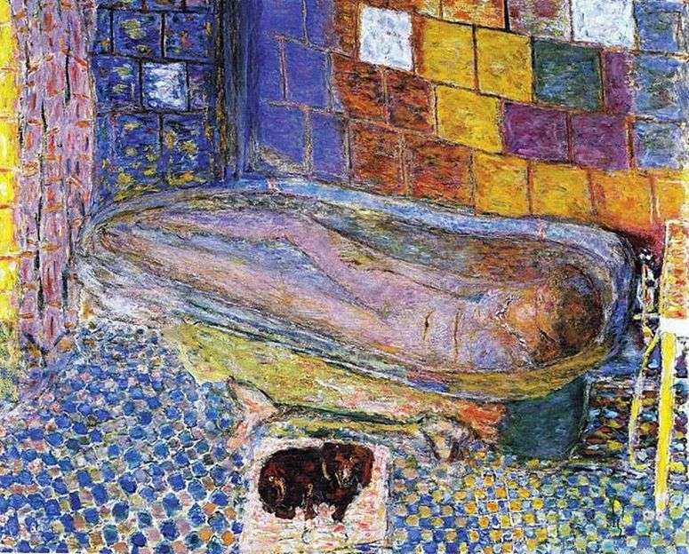 Описание картины Дама с собачкой в ванне   Пьер Боннар