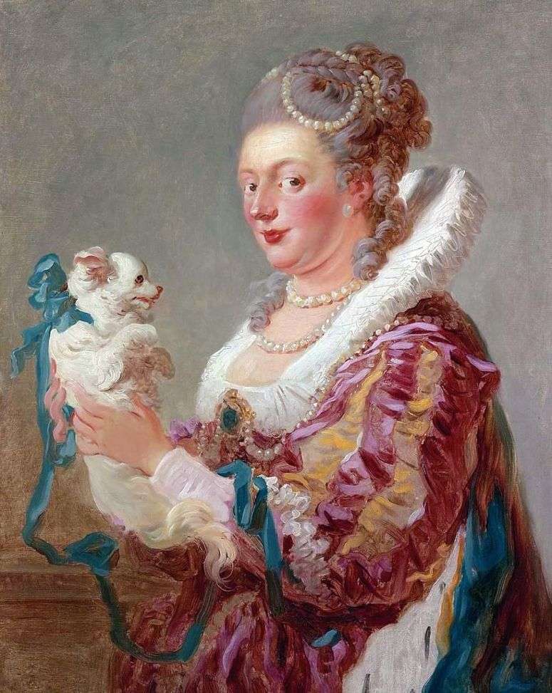 Описание картины Дама с собачкой   Жан Оноре Фрагонар