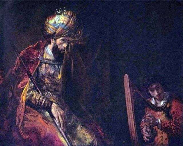 Описание картины Давид играет царю Саулу   Рембрандт Харменс Ван Рейн