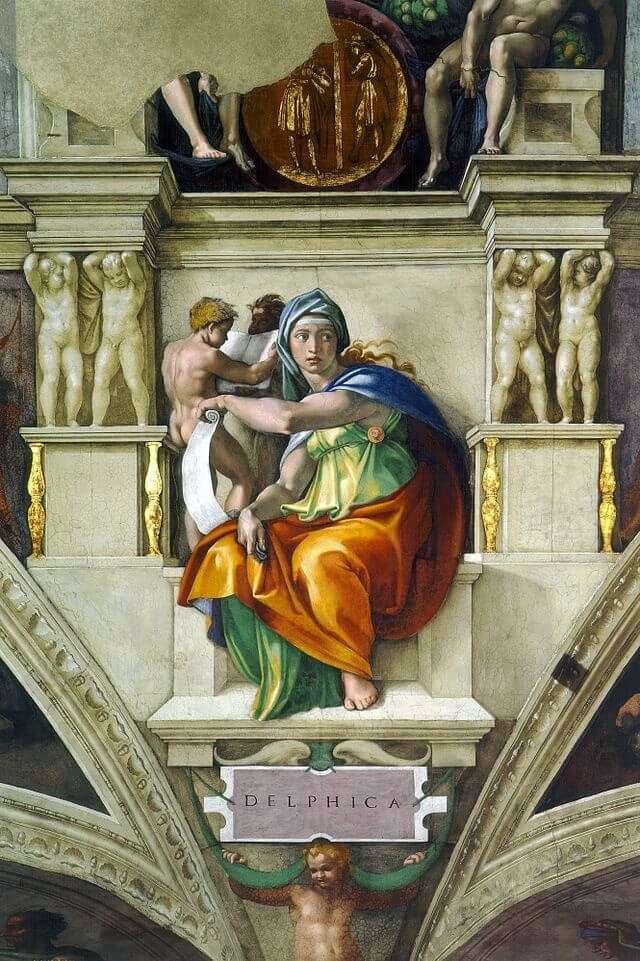 Описание картины Дельфийская сивилла   Микеланджело Буонарроти Буонарроти
