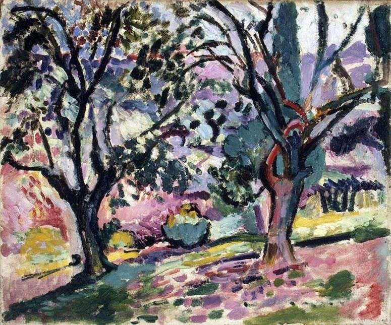 Описание картины Деревья оливы в цвету   Анри Матисс