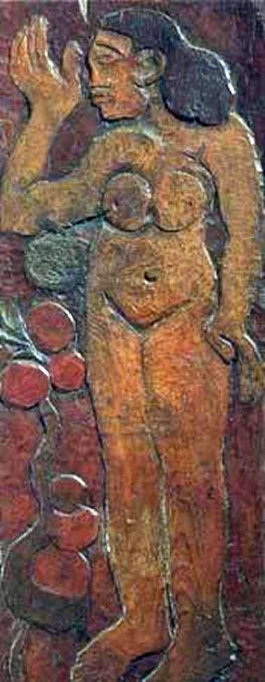 Описание картины Деревянная скульптура   Поль Гоген