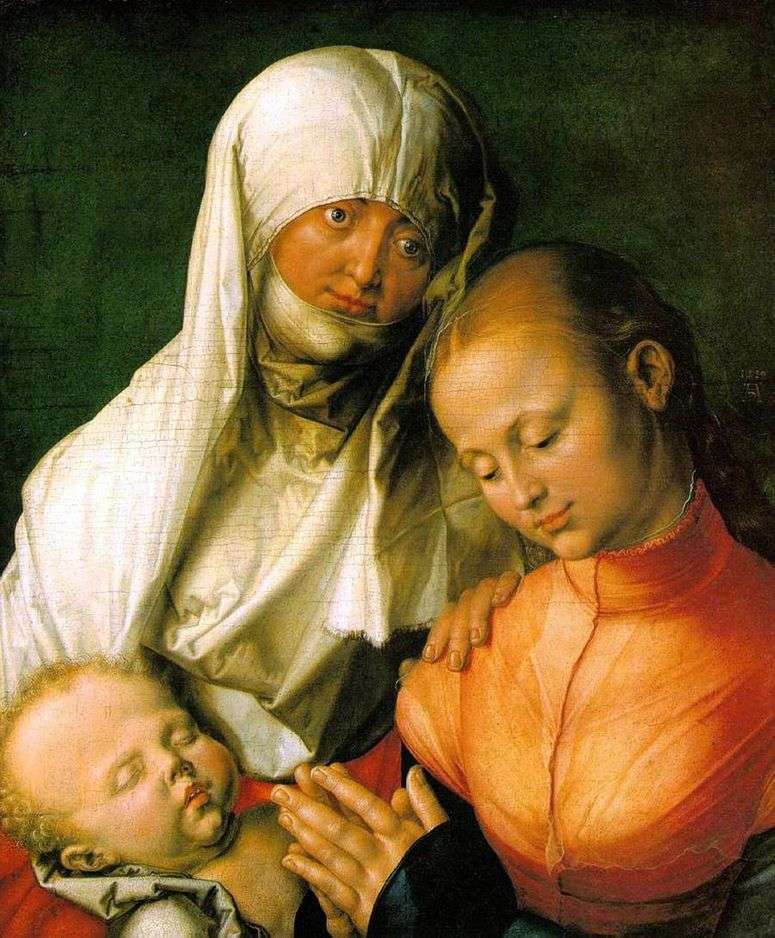 Описание картины Дева Мария с младенцем и святой Анной   Альбрехт Дюрер