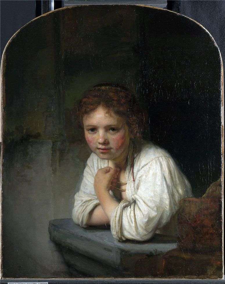 Описание картины Девочка у окна   Рембрандт Харменс Ван Рейн