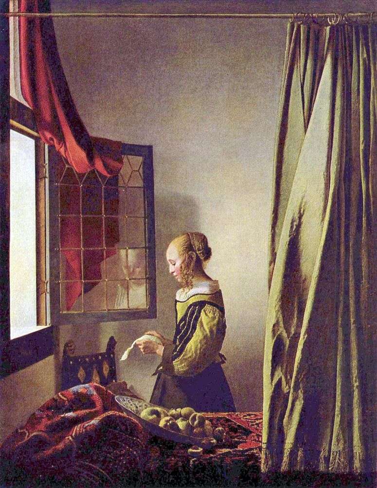Описание картины Девушка, читающая письмо у открытого окна   Ян Вермеер