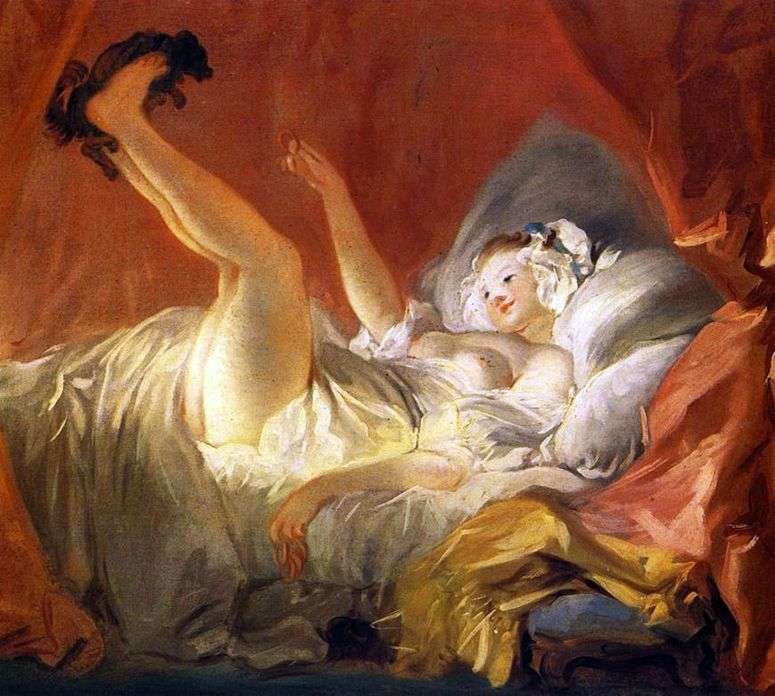 Описание картины Девушка, играющая с собачкой   Жан Оноре Фрагонар