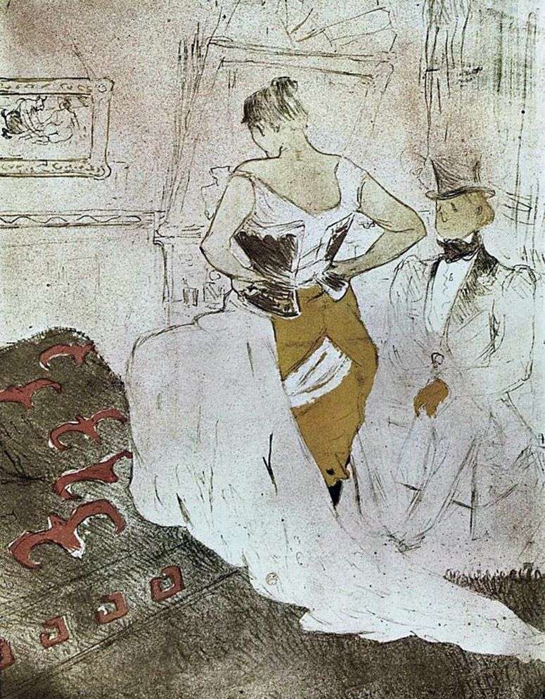 Описание картины Девушка в корсете   Анри де Тулуз Лотрек