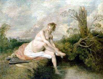 Описание картины Диана у ручья   Жан Антуан Ватто