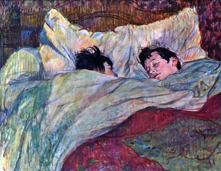 Описание картины Две девушки в кровати   Анри де Тулуз Лотрек