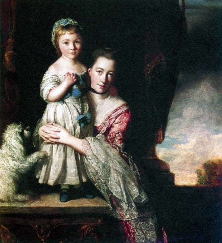 Описание картины Джорджиана, графиня Спенсер, с дочерью   Джошуа Рейнолдс
