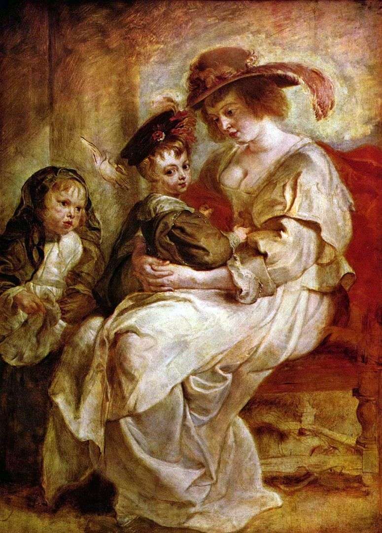Описание картины Елена Фоурмен с детьми Клер Жанной и Франсуа   Питер Рубенс