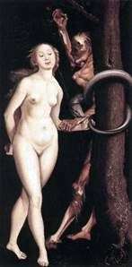 Описание картины Ева, змея и смерть   Ганс Бальдунг