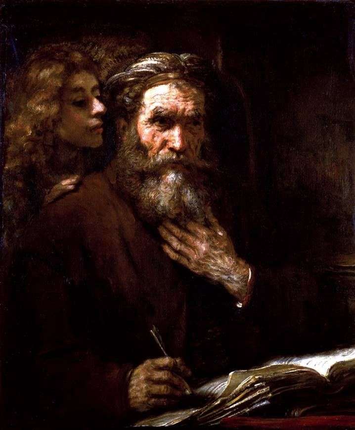 Описание картины Евангелист Матфей и ангел   Рембрандт Харменс Ван Рейн