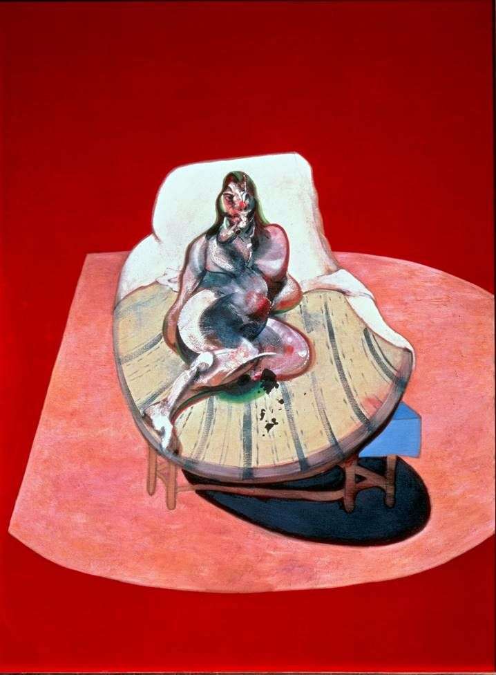 Описание картины Генриетта Мораес в красном   Фрэнсис Бэкон