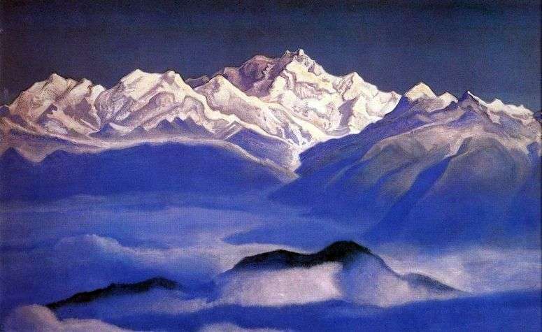 Описание картины Гималаи (Голубые горы)   Николай Рерих