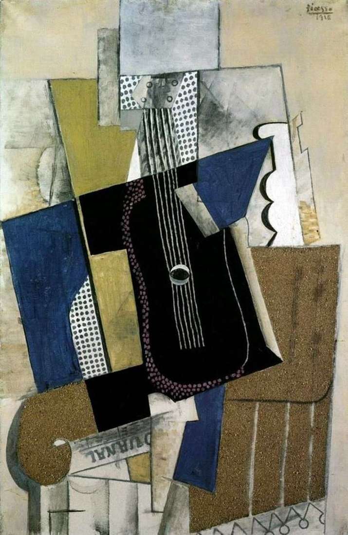 Описание картины Гитара и газета   Пабло Пикассо