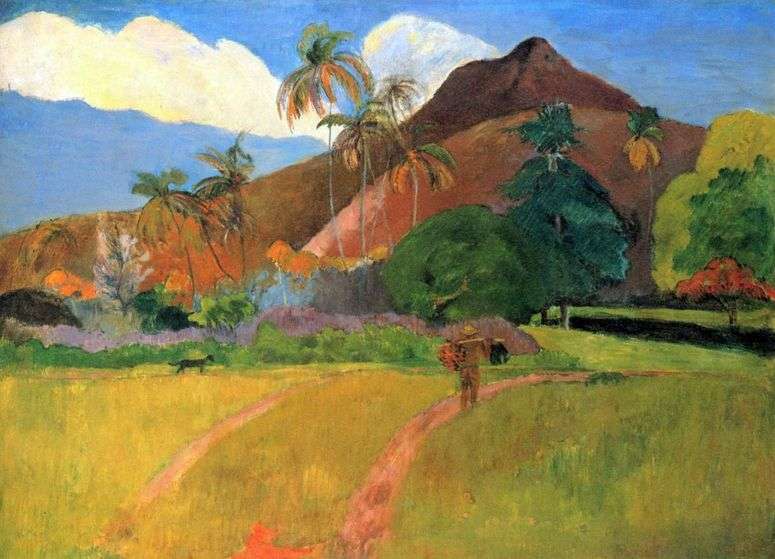 Описание картины Горы на Таити   Поль Гоген
