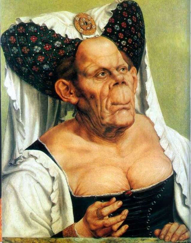 Описание картины Гротесковый портрет старухи (Безобразная герцогиня)   Квентин Массейс