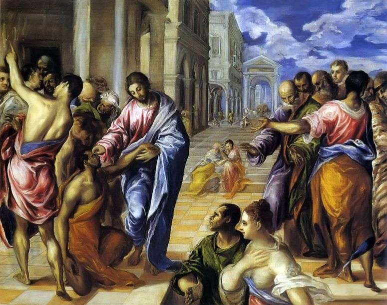 Описание картины Христос исцеляет слепого   Эль Греко