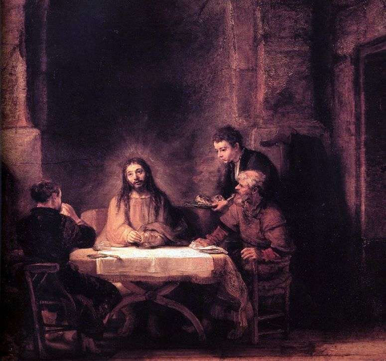 Описание картины Христос в Эммаусе   Рембрандт Харменс Ван Рейн