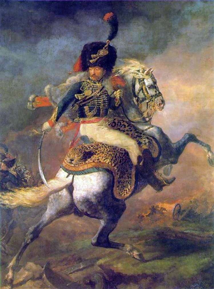 Описание картины Офицер конных егерей императорской гвардии, идущий в атаку   Теодор Жерико