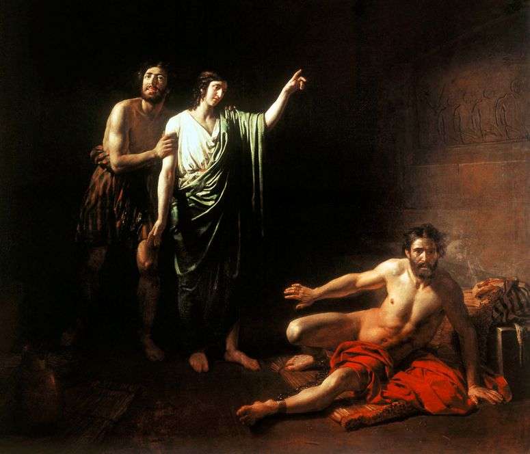 Описание картины Иосиф, толкующий сны заключенным с ним в темнице виночерпию и хлебодару   Александр Иванов