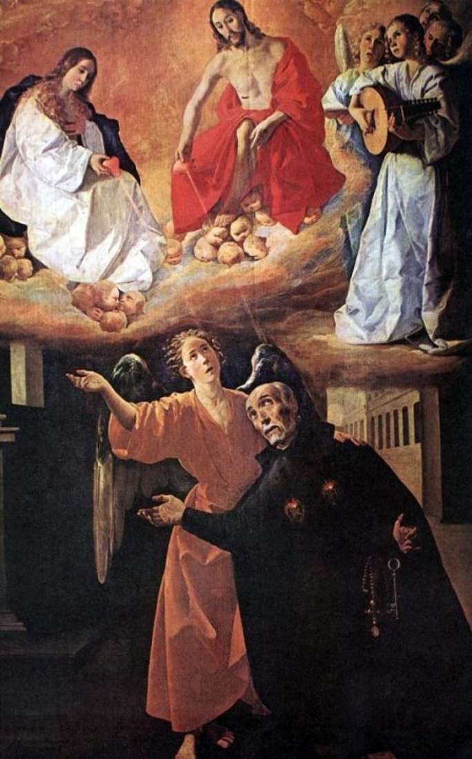 Описание картины Видение св. Родригеса   Франсиско де Сурбаран