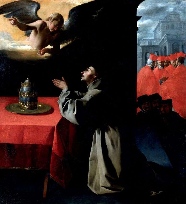 Описание картины Молитва Святого Бонавентуры   Франсиско де Сурбаран