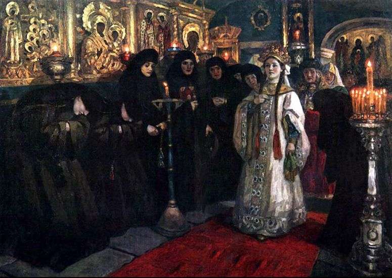 Описание картины Посещение царевной женского монастыря   Василий Суриков
