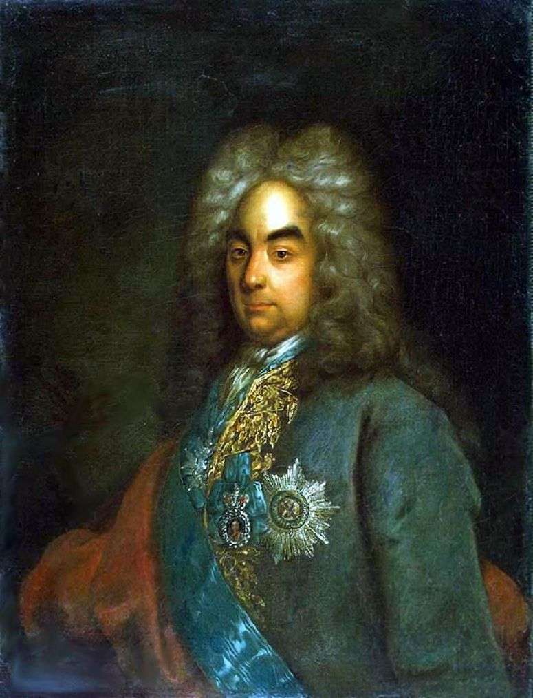 Описание картины Портрет графа Петра Андреевича Толстого   Иоганн Готфрид Таннауэр