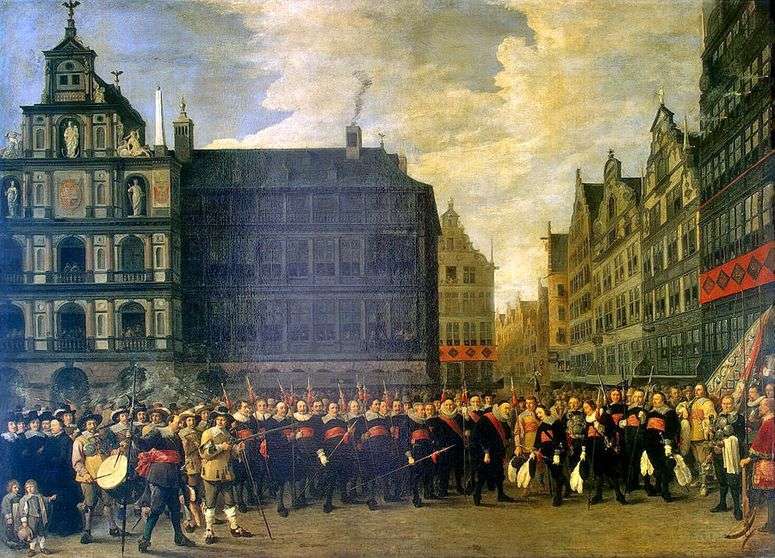 Описание картины Групповой портрет членов стрелковой гильдии в Антверпене   Давид Тенирс