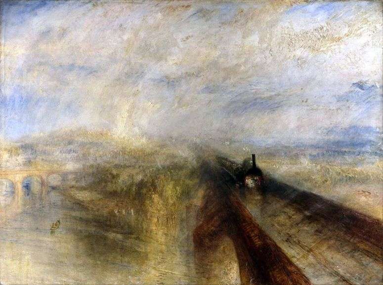 Описание картины Дождь, пар и скорость. Большая Западная Железная дорога   Уильям Тернер