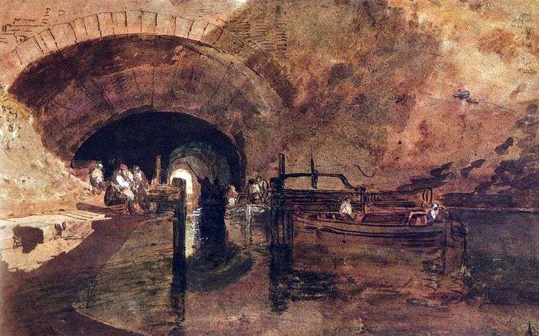Описание картины Канал в туннеле рядом с Лидсом   Уильям Тернер
