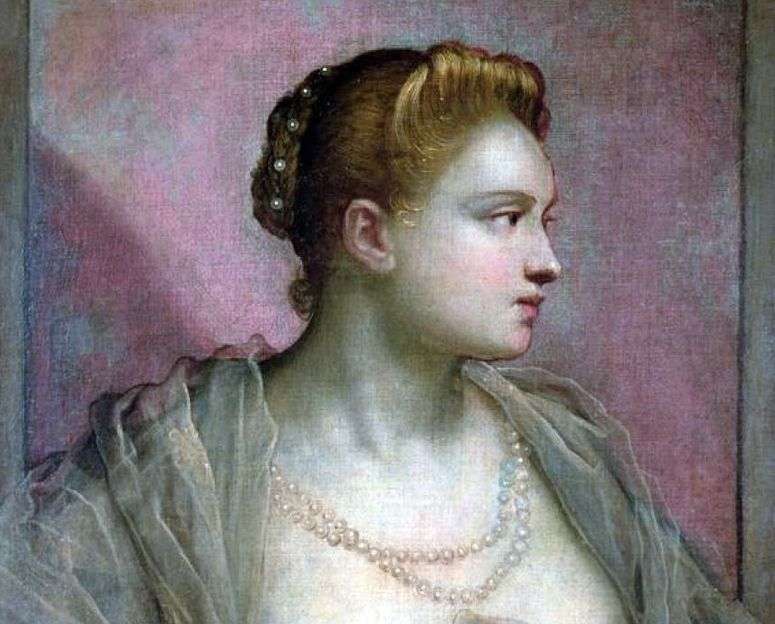 Описание картины Портрет молодой женщины   Якопо Тинторетто