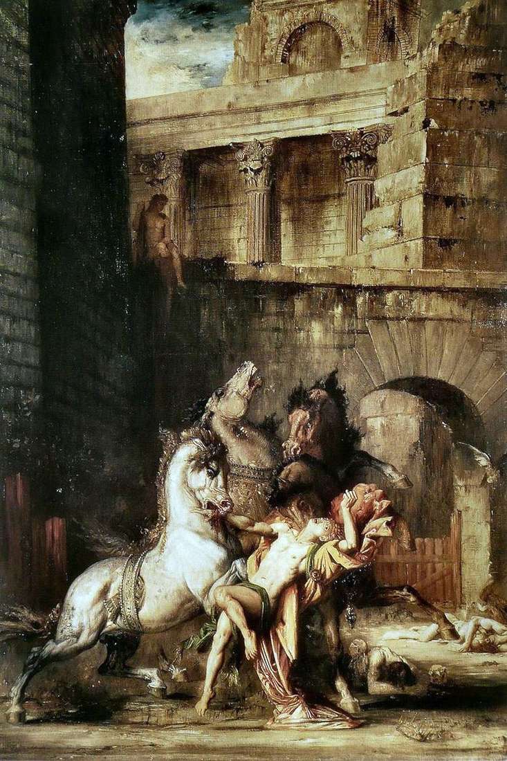 Описание картины Диомед, пожираемый своими конями   Гюстав Моро