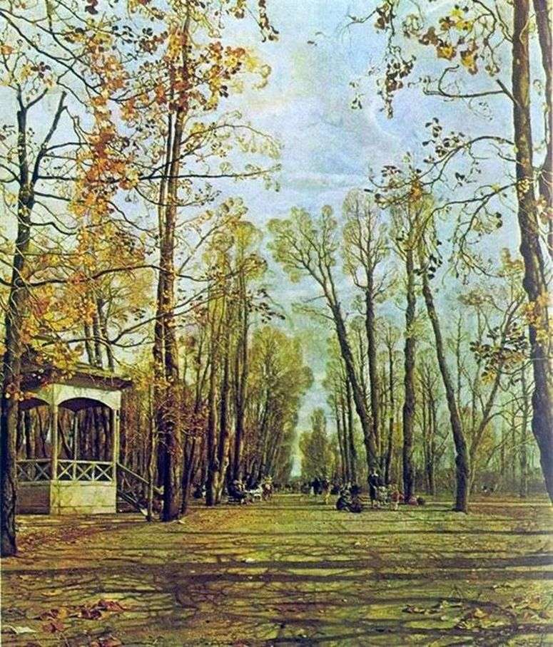 Описание картины Летний сад осенью   Исаак Бродский